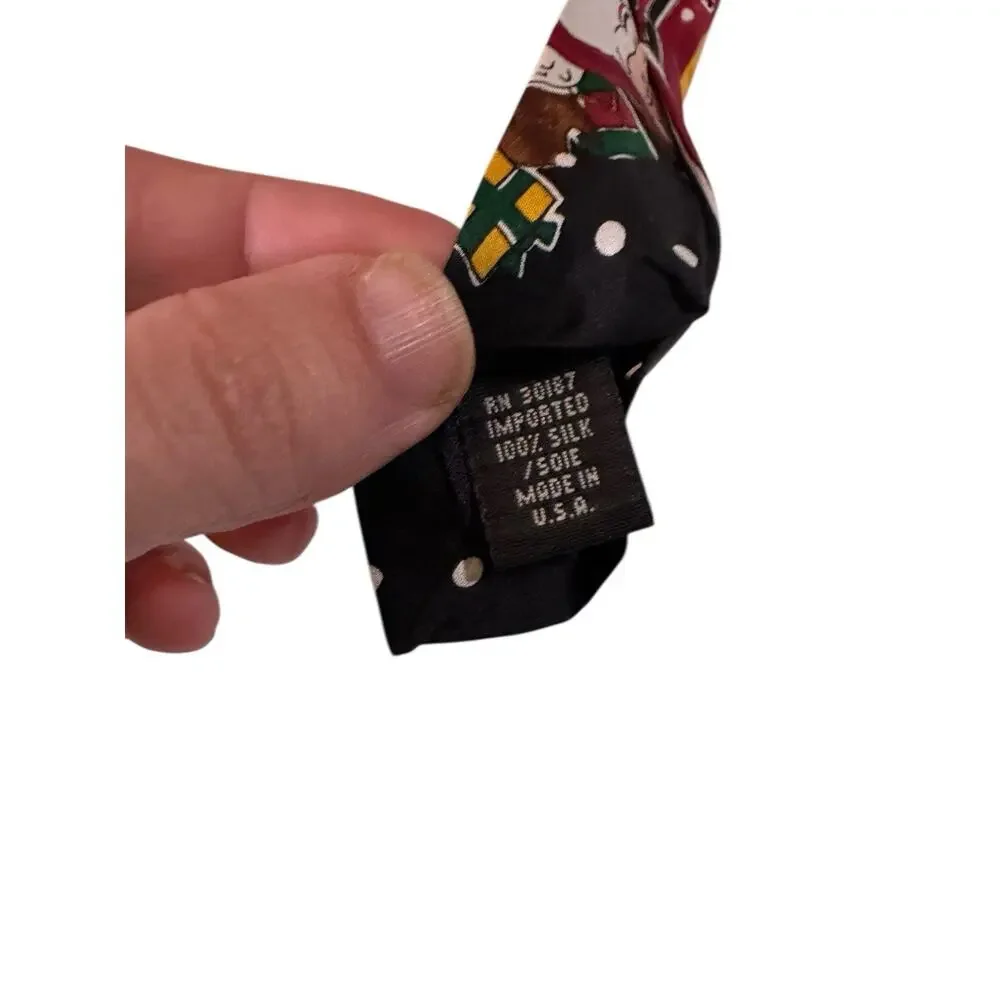 Save The Children Pete Age 13 Ho Hi Hi Santa Claus Sleigh Reindeer Necktie
